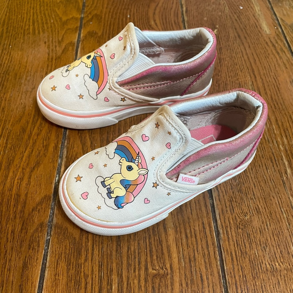 Vans Toddlers Classic Unicorn Slip on Shoes